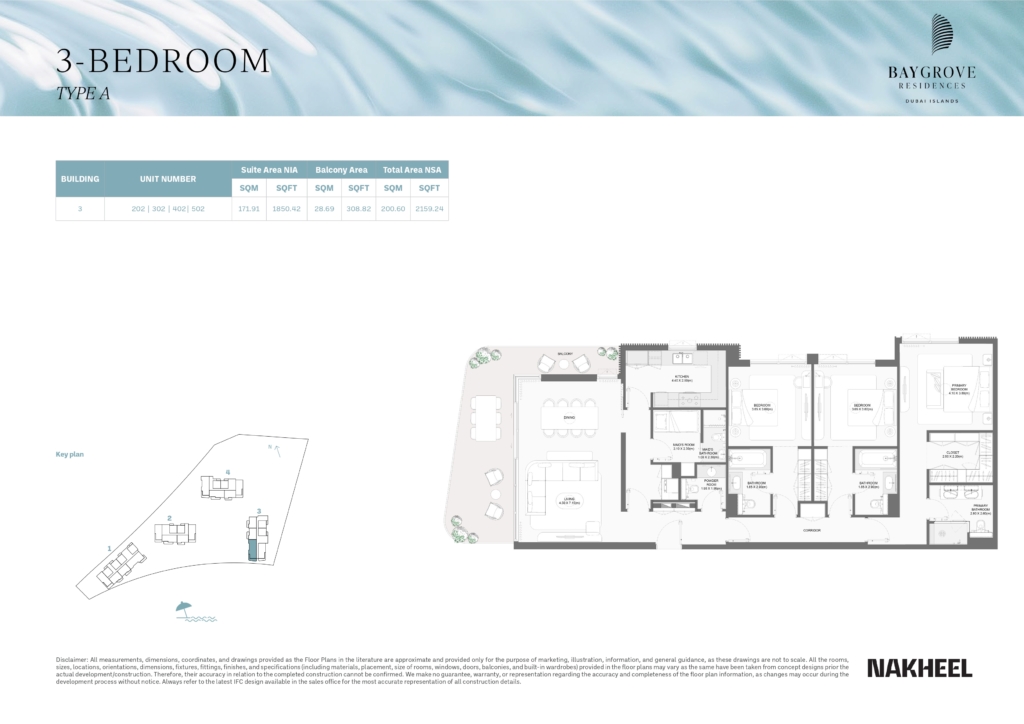 Bay Grove Residences — 3BR floor plan