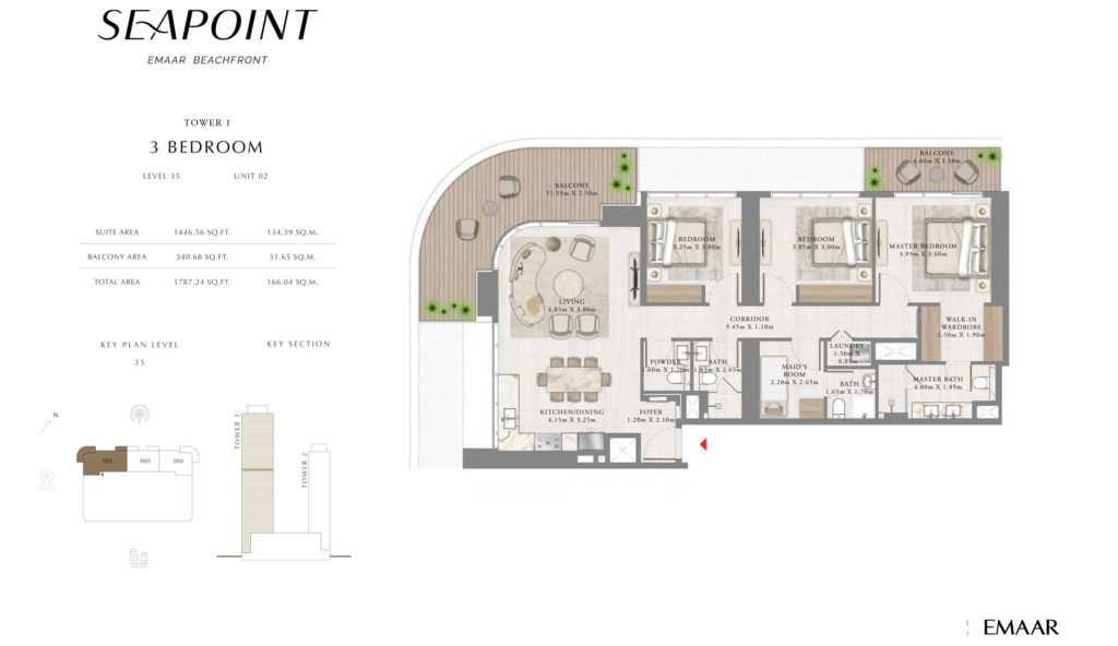 Seapoint — 3BR floor plan
