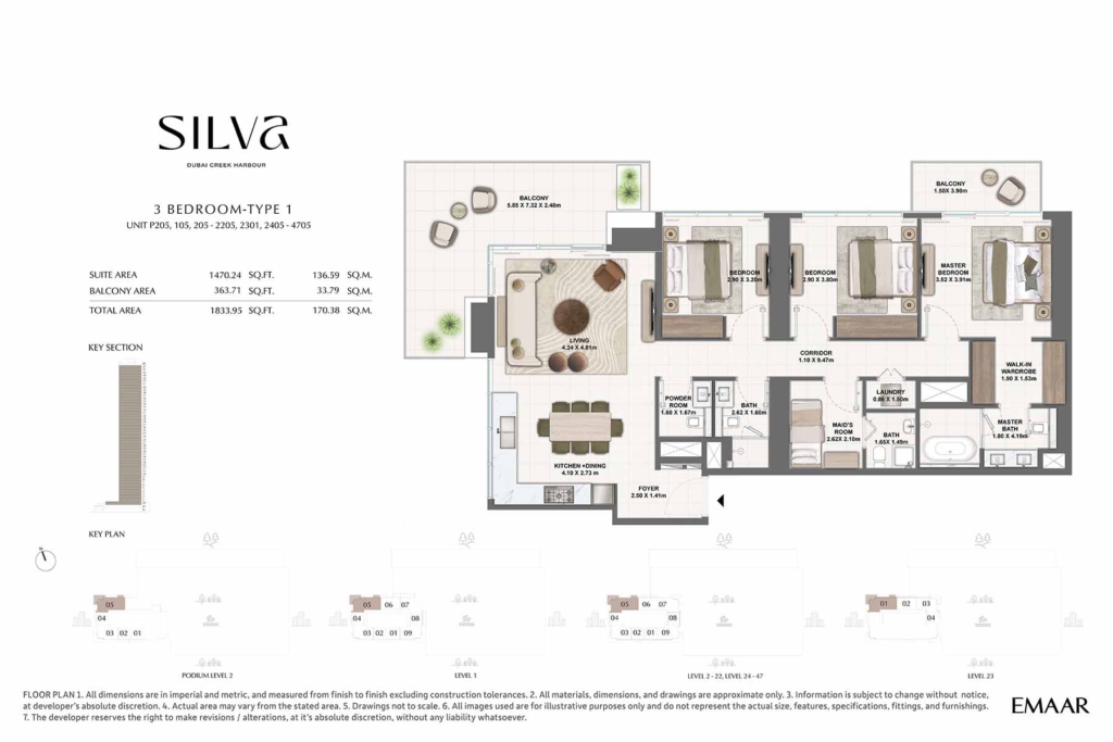 SILVA — 3BR floor plan