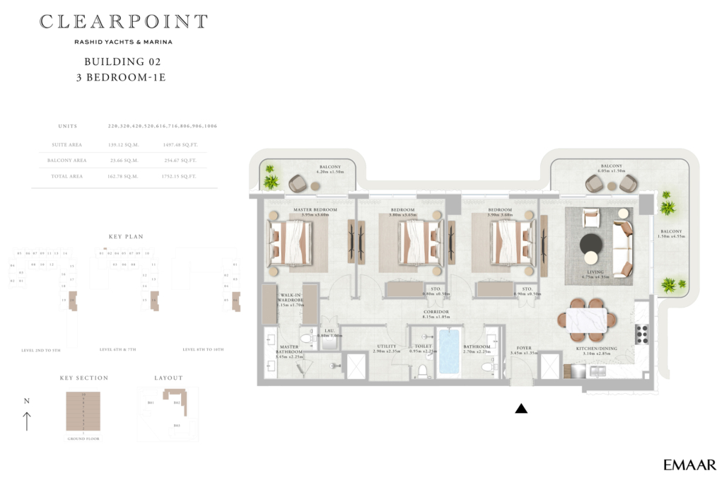 Clearpoint — 3BR floor plan