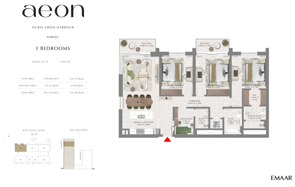AEON — 3BR floor plan