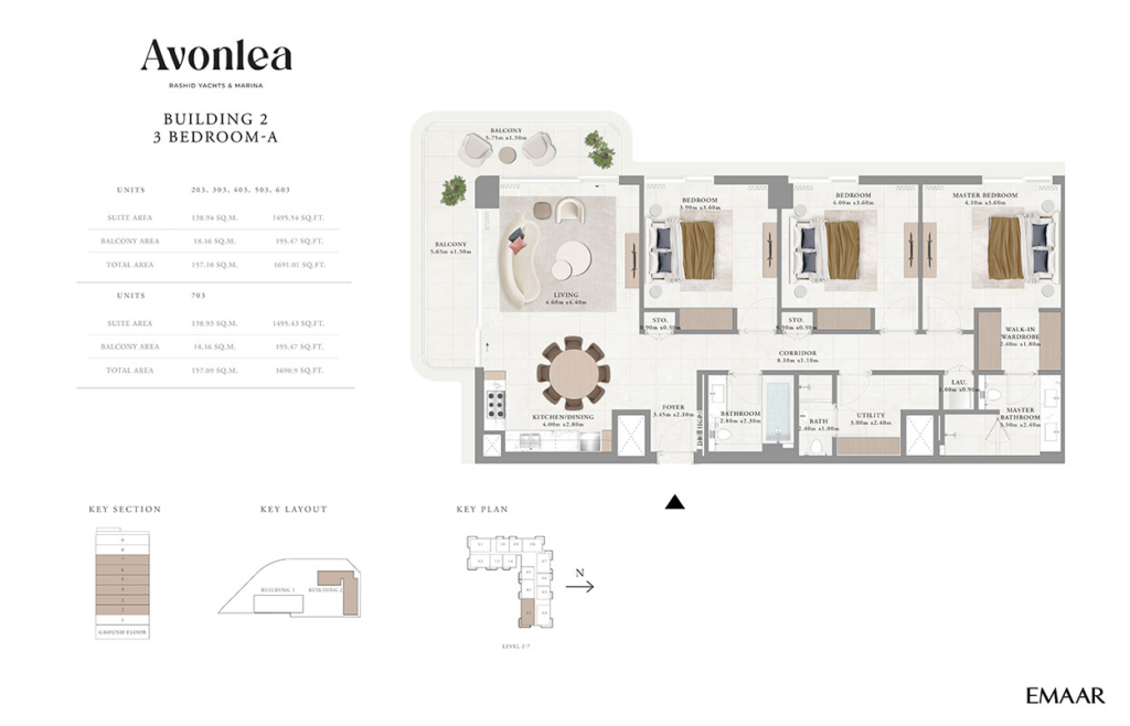 Avonlea — 3BR floor plan