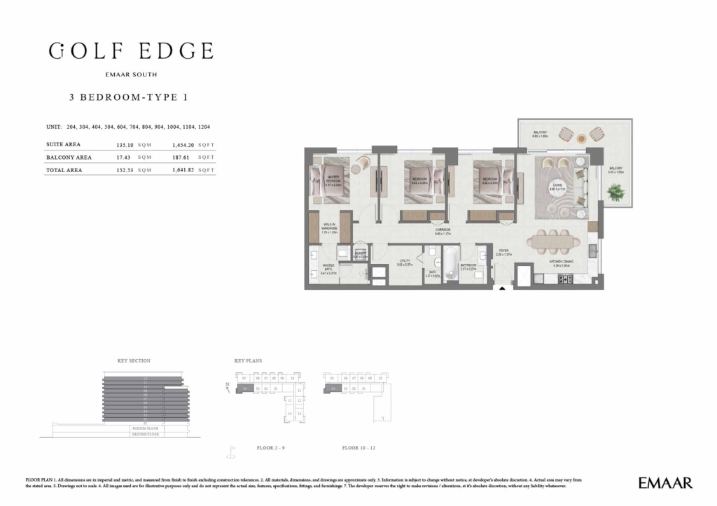 Golf Edge  — 3BR floor plan