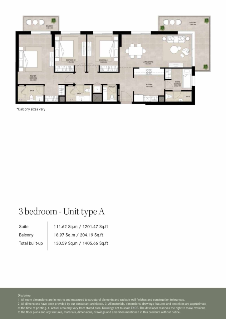 Ellison — 3BR floor plan