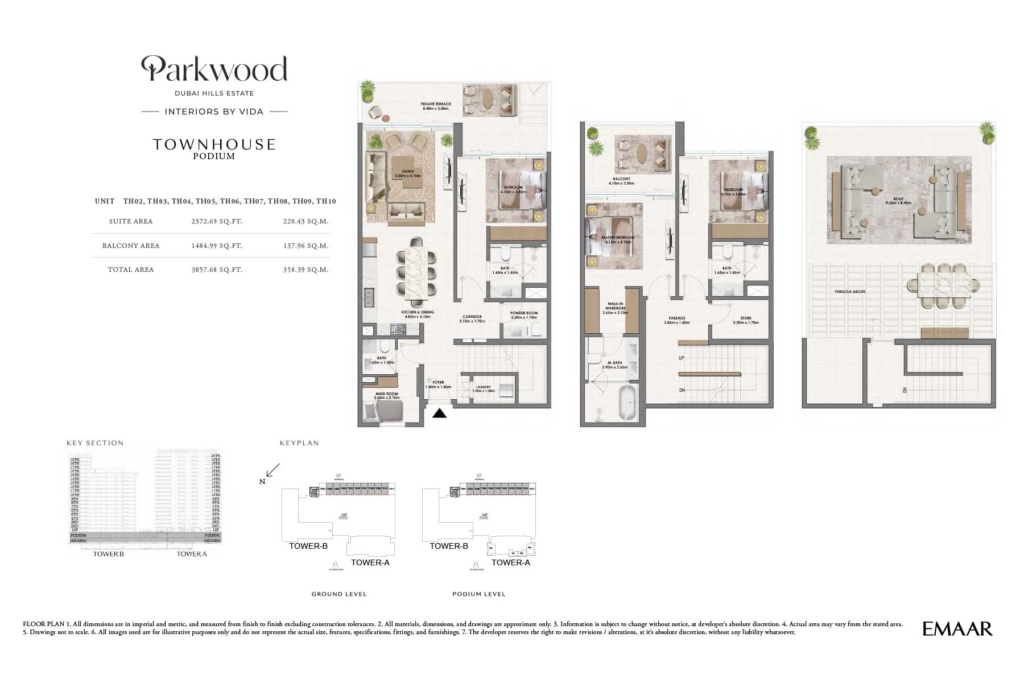Parkwood — 3BR Townhouse floor plan