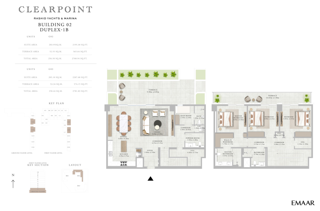 Clearpoint — 3BR Duplex floor plan