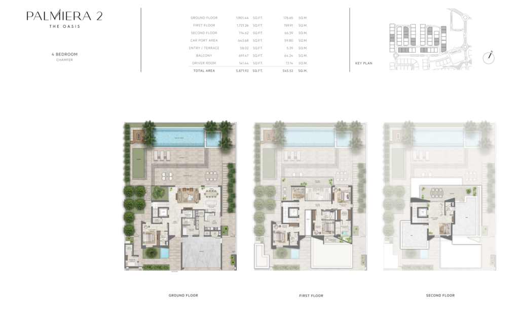Palmiera 2 at The Oasis — 4BR Villa floor plan