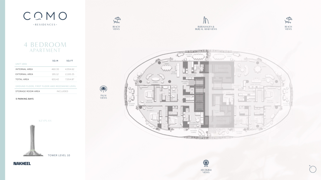 Como Residences  — 4BR floor plan