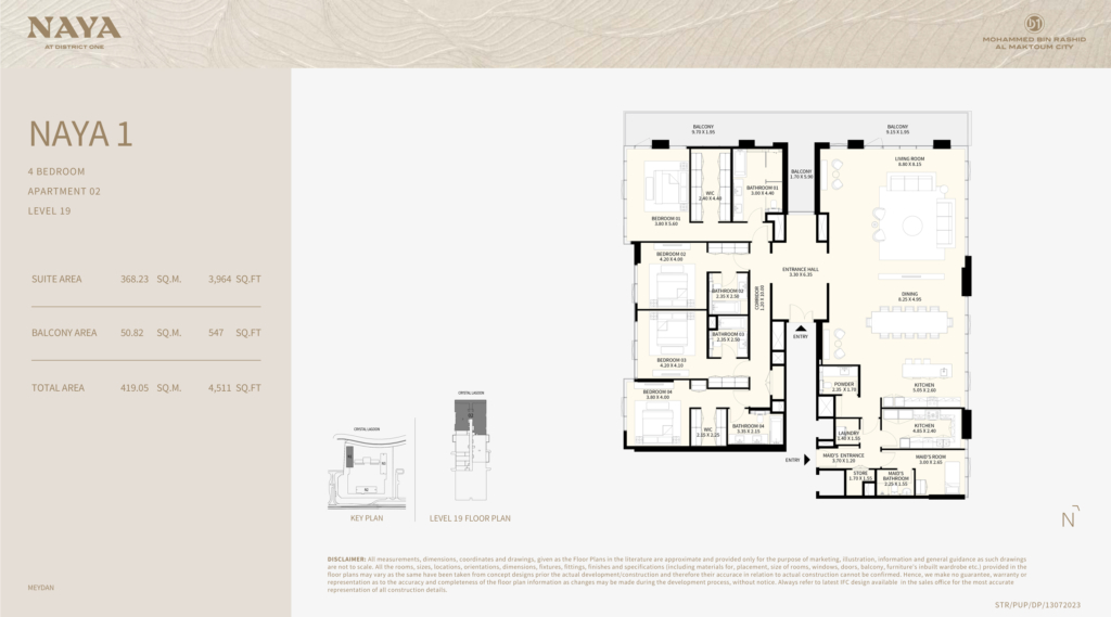 Naya at District One — 4BR floor plan