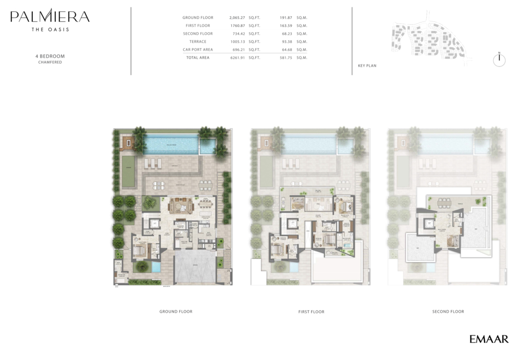 Palmiera at The Oasis — 4BR Villa floor plan
