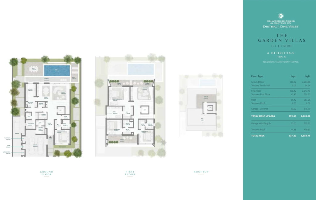 District One West — 4BR Villa floor plan