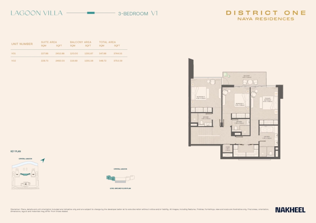 Naya 1 Residences at District One — 4BR Villa floor plan
