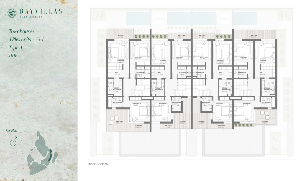 Bay Villas Dubai Islands  — 4BR Townhouse floor plan
