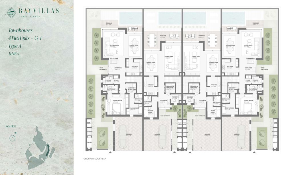 Bay Villas Dubai Islands  — 4BR Villa floor plan