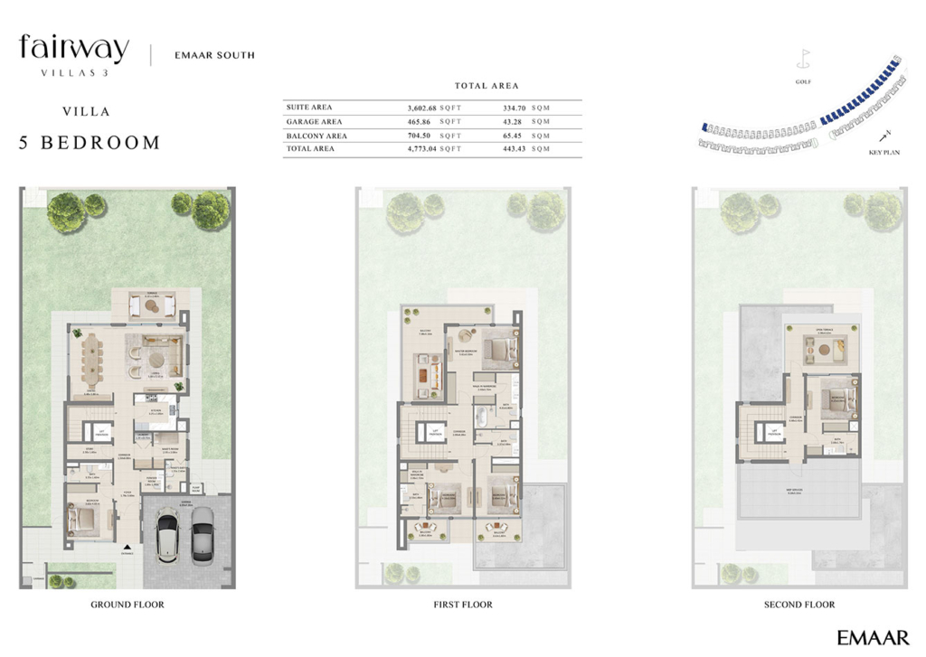 Fairway Villas 3 — 5BR Villa floor plan