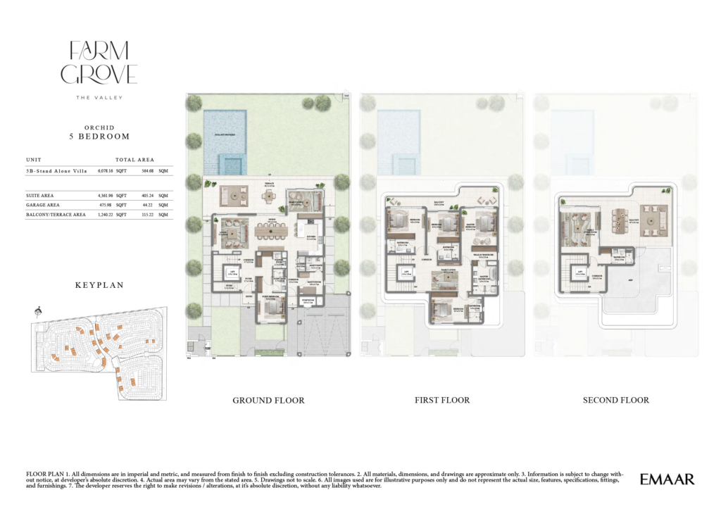 Farm Grove 2 at The Valley — 5BR Villa floor plan