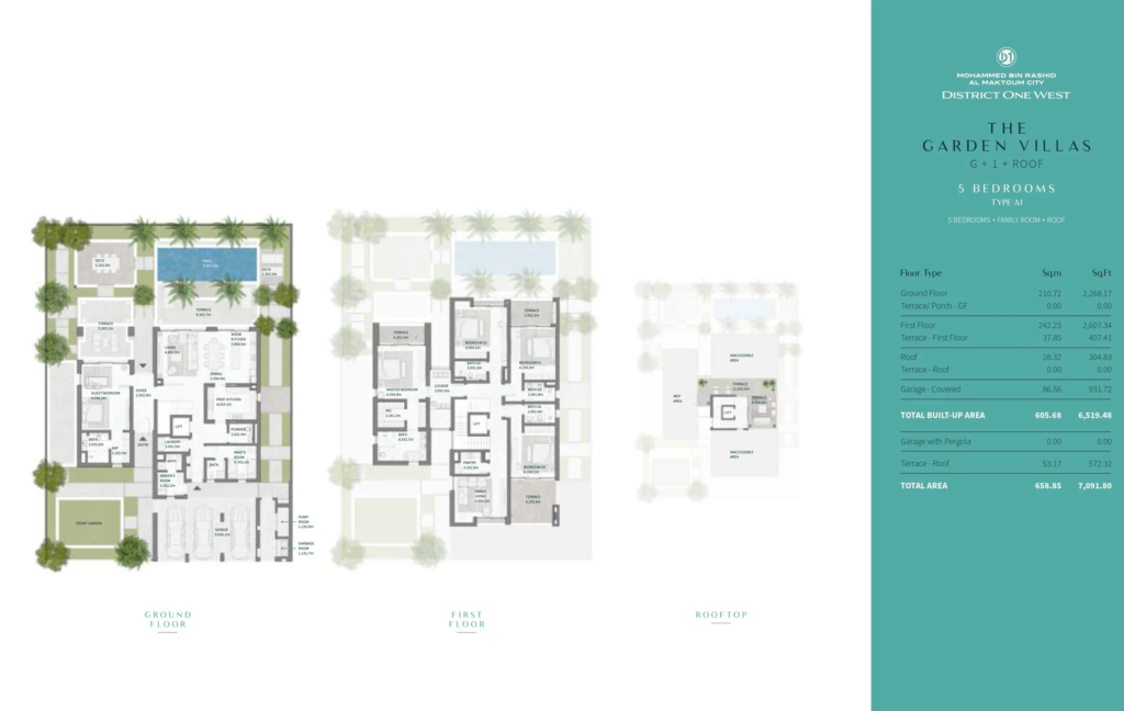 District One West — 5BR Villa floor plan