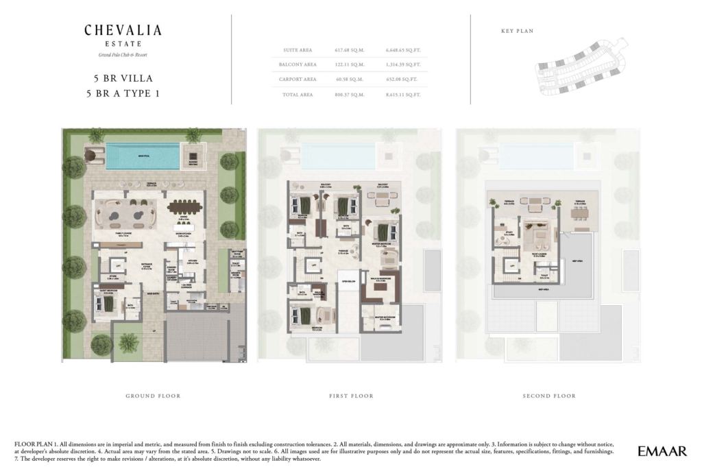Chevalia Estate at Grand Polo Club & Resort — 5BR Villa floor plan