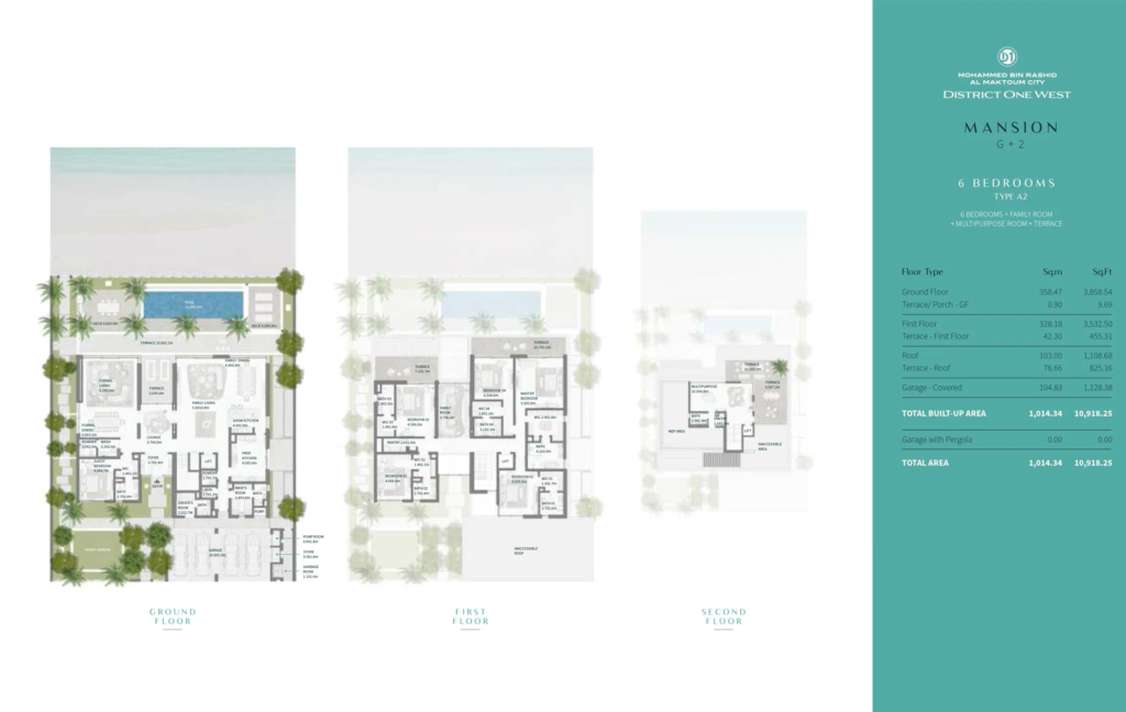 District One West — 6BR Villa floor plan
