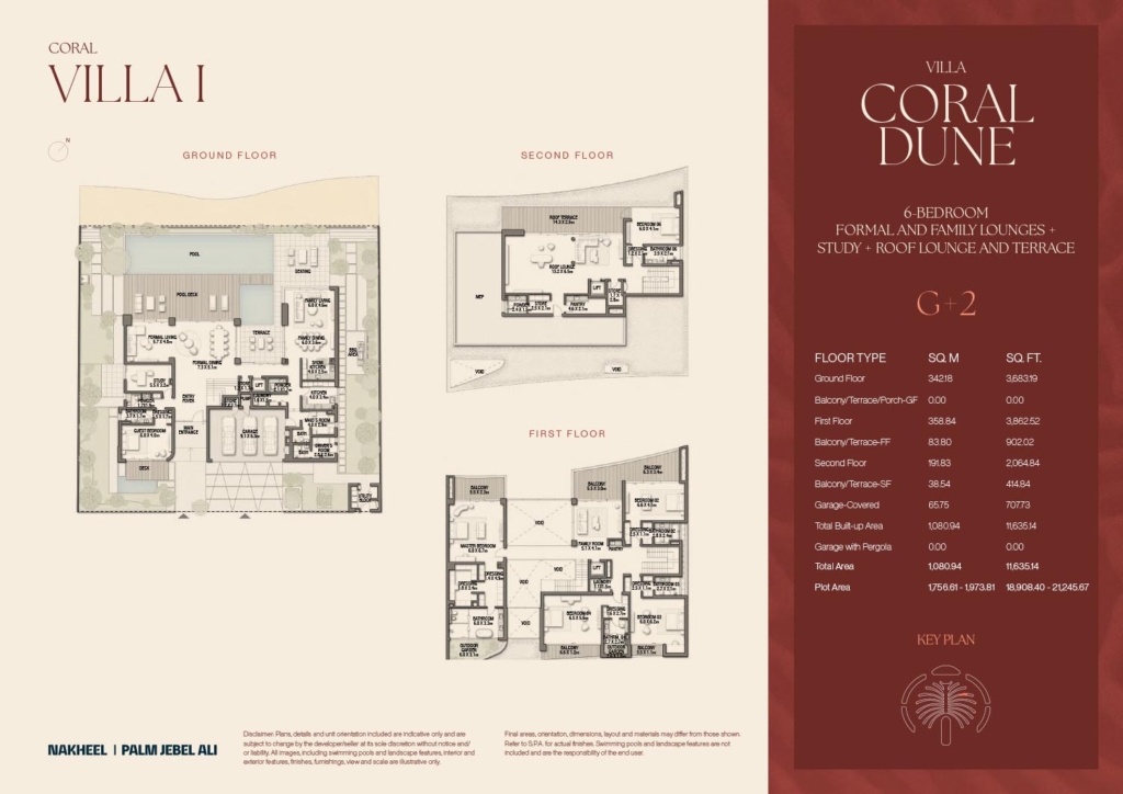 The Beach & Coral Collection — 6BR Villa floor plan