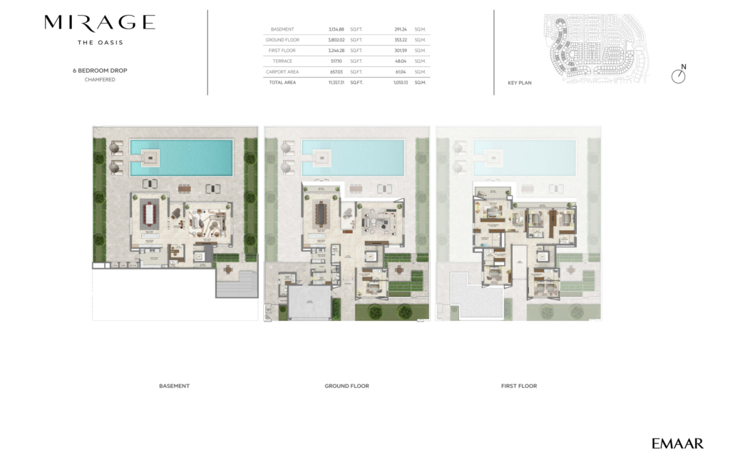 Mirage at The Oasis — 6BR Villa floor plan