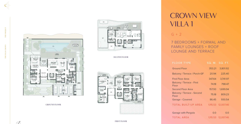 The Palm Crown — 7BR+ Villa floor plan