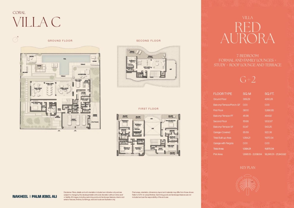 The Beach & Coral Collection — 7BR+ Villa floor plan