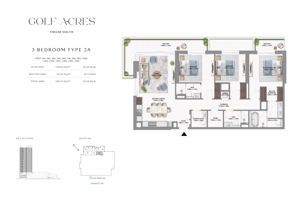 Golf Acres — 3BR floor plan