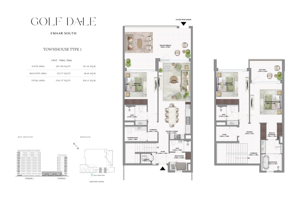 Golf Dale — 3BR Townhouse floor plan