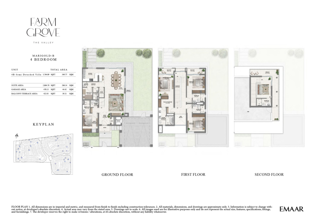 Farm Grove 2 at The Valley — 4BR Villa floor plan