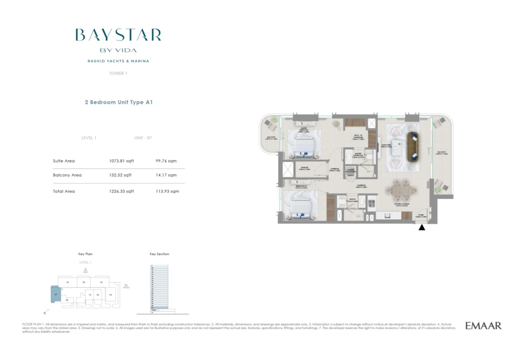 Baystar by Vida — 2BR floor plan