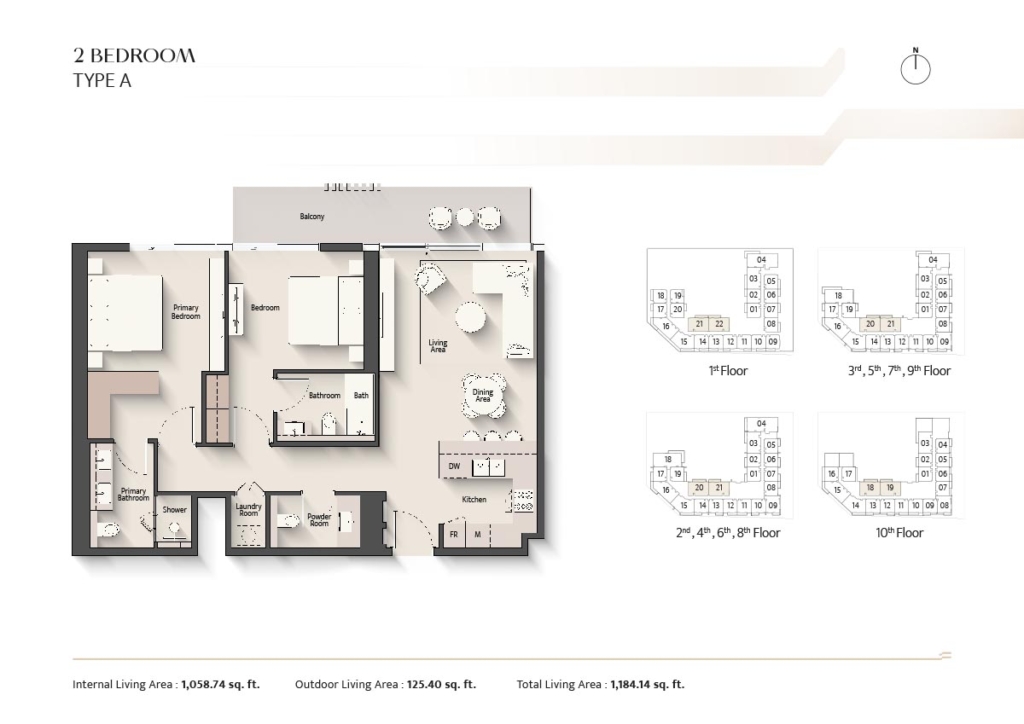 Everly Place — 2BR floor plan