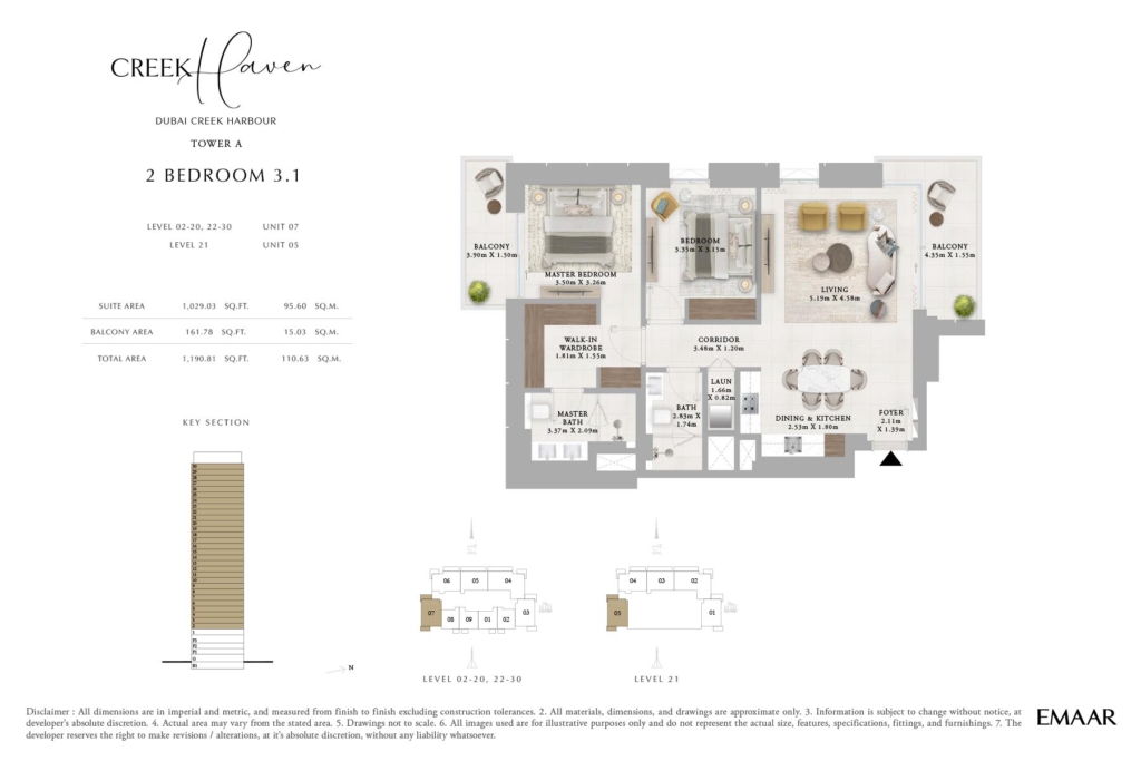 Creek Haven — 2BR floor plan
