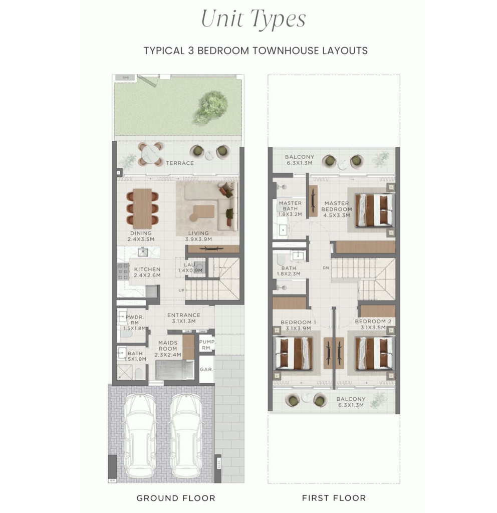 The Heights Country Club & Wellness — 3BR Villa floor plan