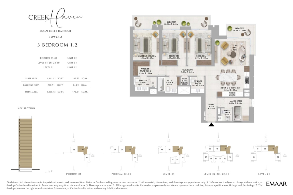 Creek Haven — 3BR floor plan