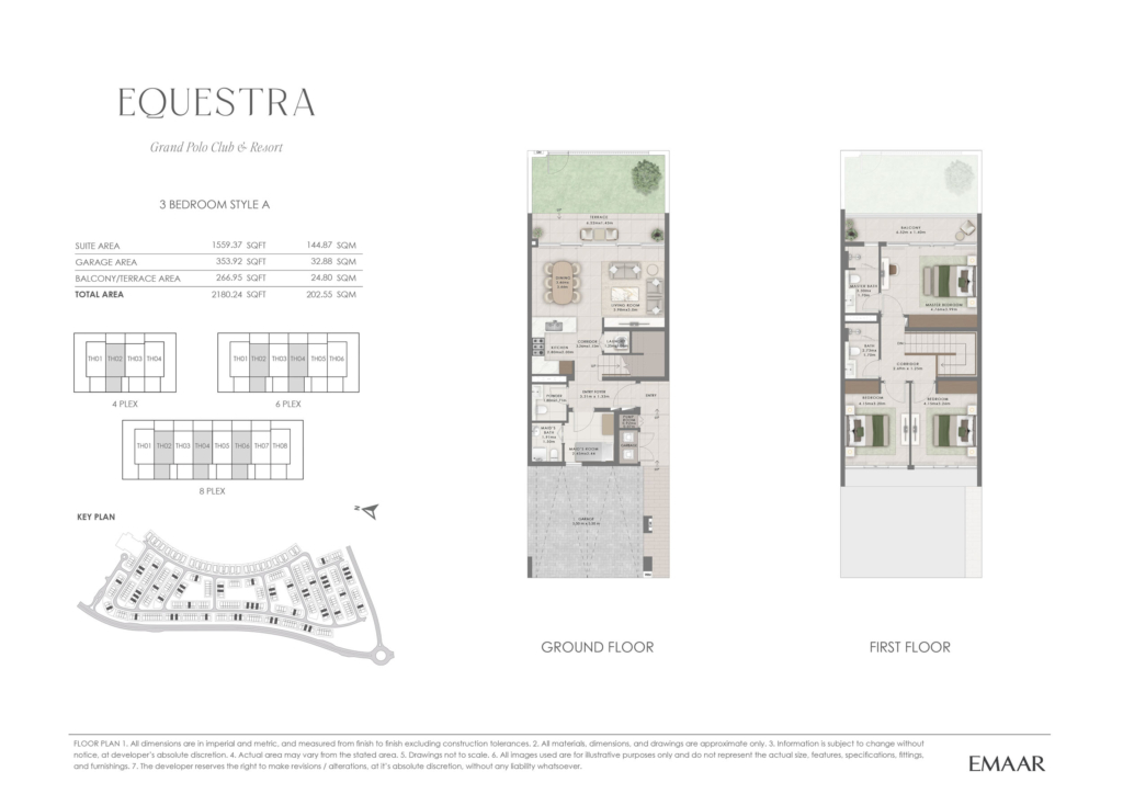 Equestra at Grand Polo Club & Resort — 3BR Townhouse floor plan