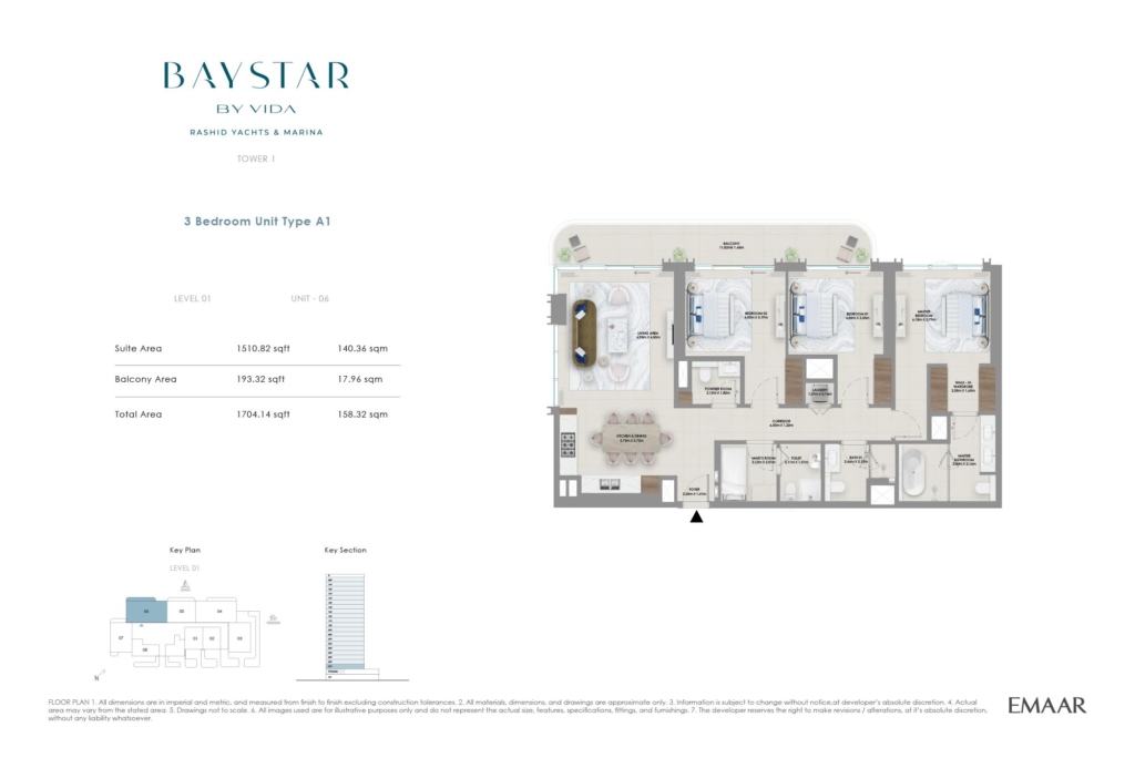 Baystar by Vida — 3BR floor plan