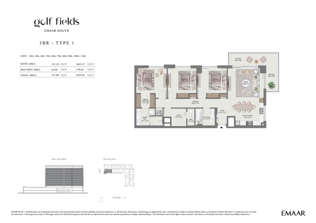 Golf Field  — 3BR floor plan