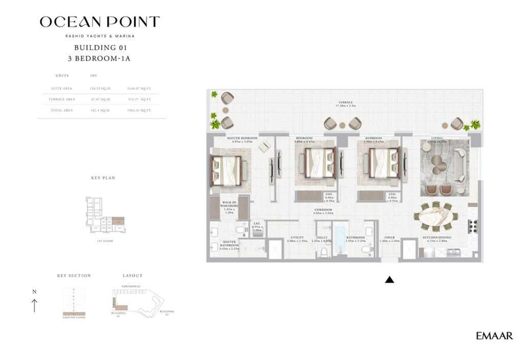 Ocean Point  — 3BR floor plan