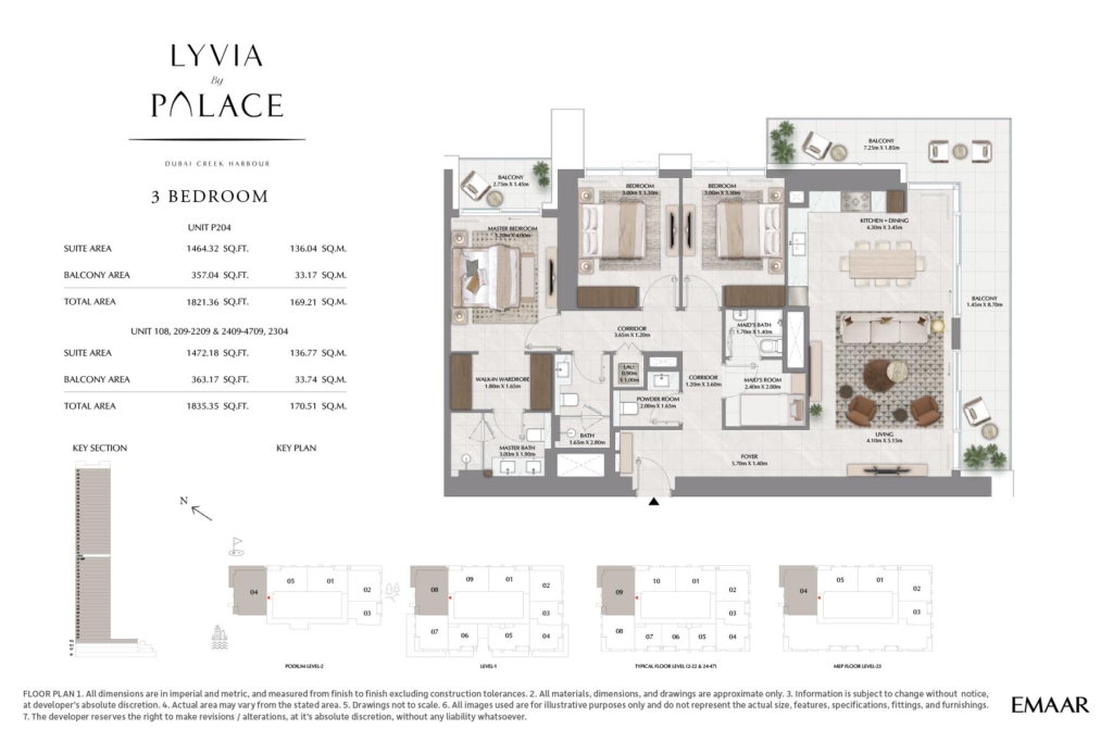 LYVIA BY PALACE — 3BR floor plan