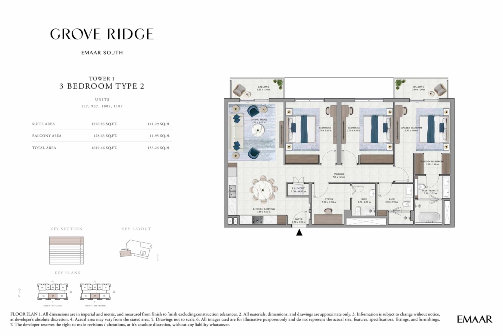 Grove Ridge — 3BR floor plan