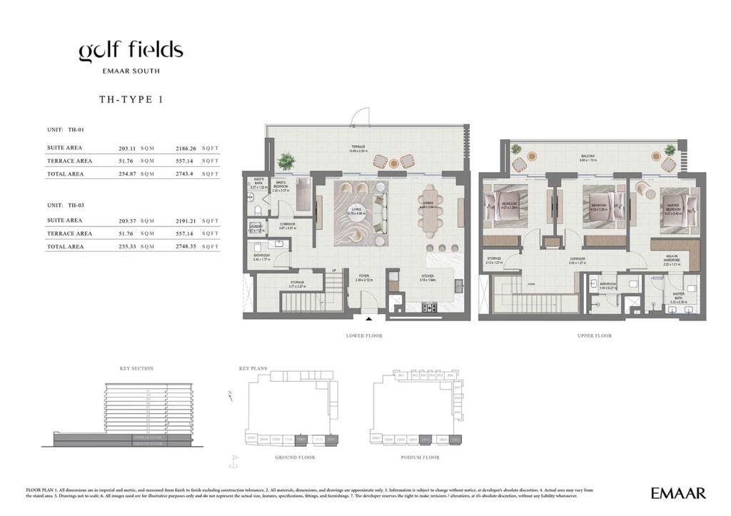Golf Field  — 3BR Townhouse floor plan