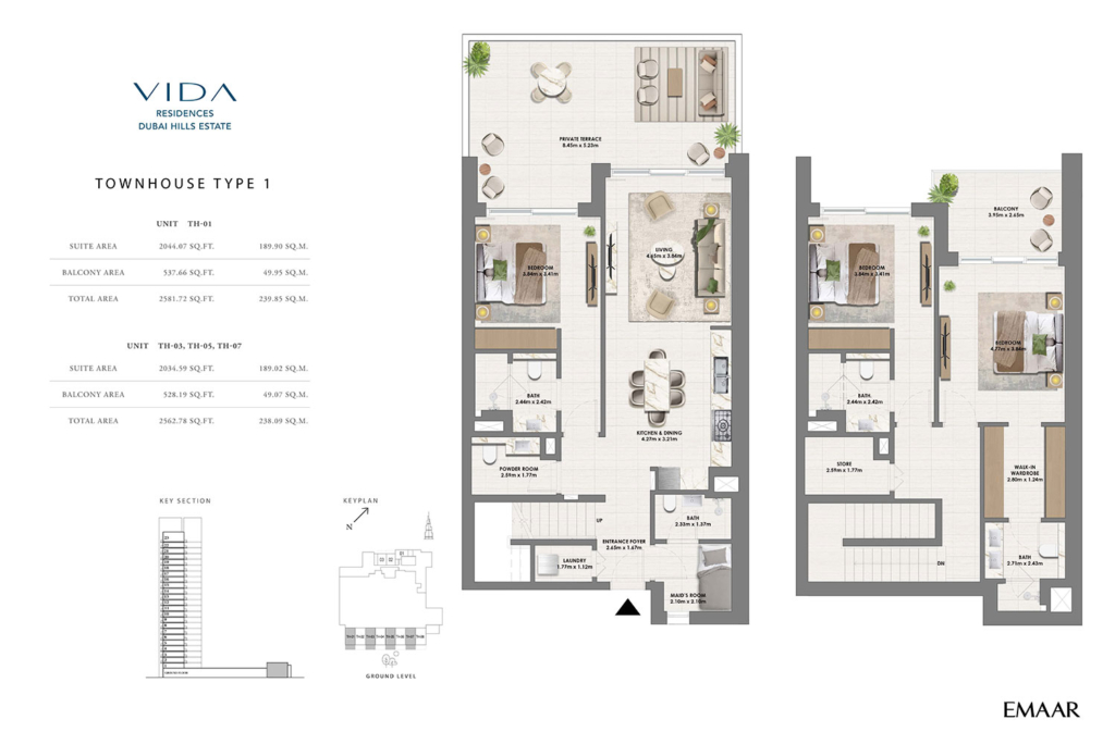 Vida Residences — 3BR Townhouse floor plan