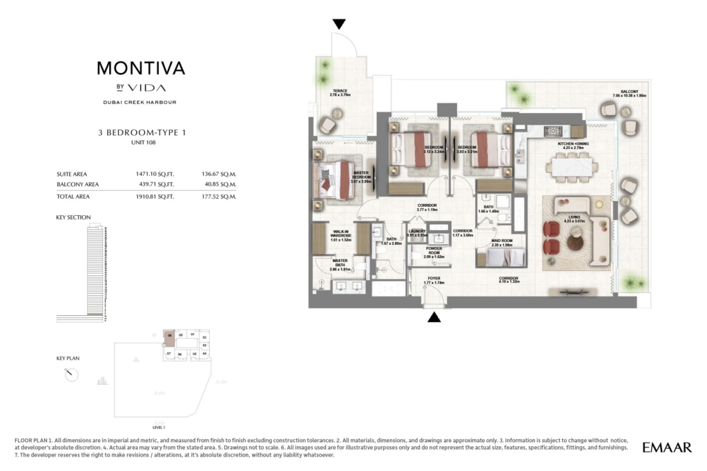 MONTIVA BY VIDA — 3BR floor plan