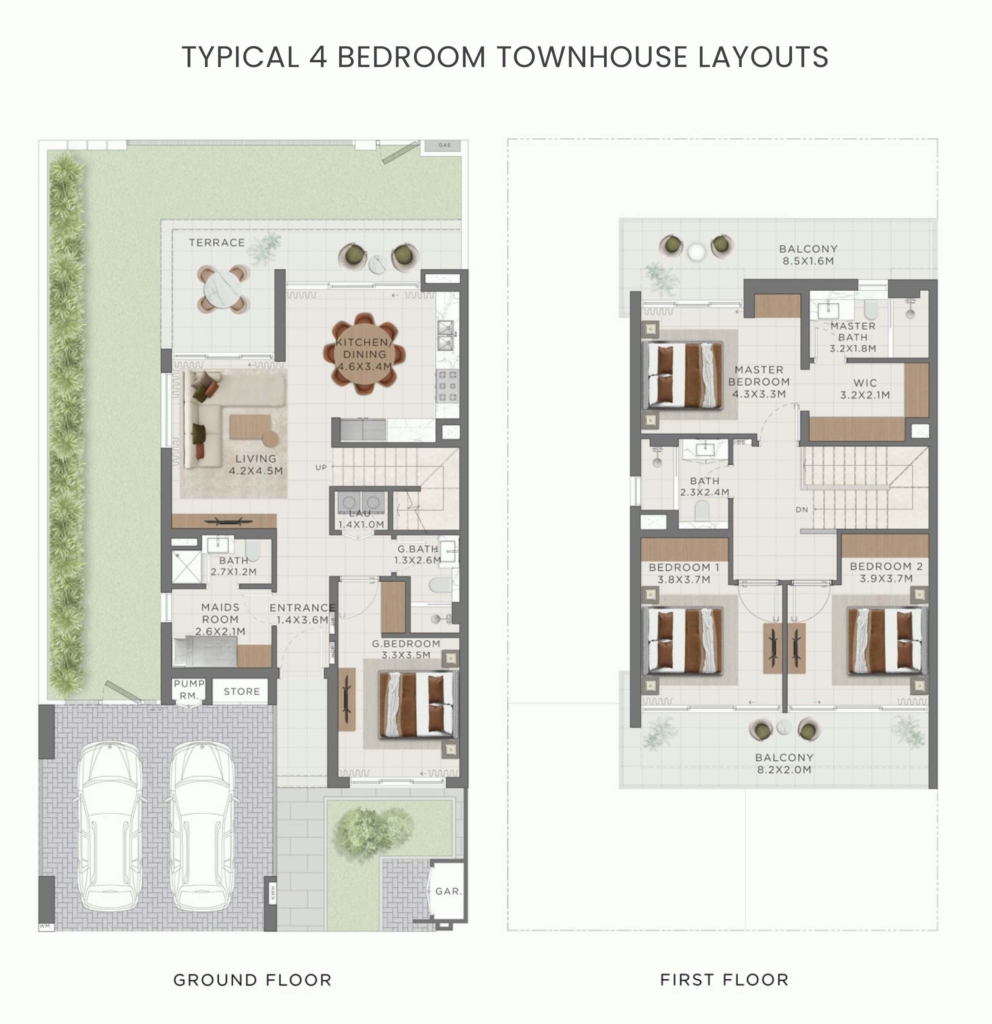 The Heights Country Club & Wellness — 4BR Villa floor plan