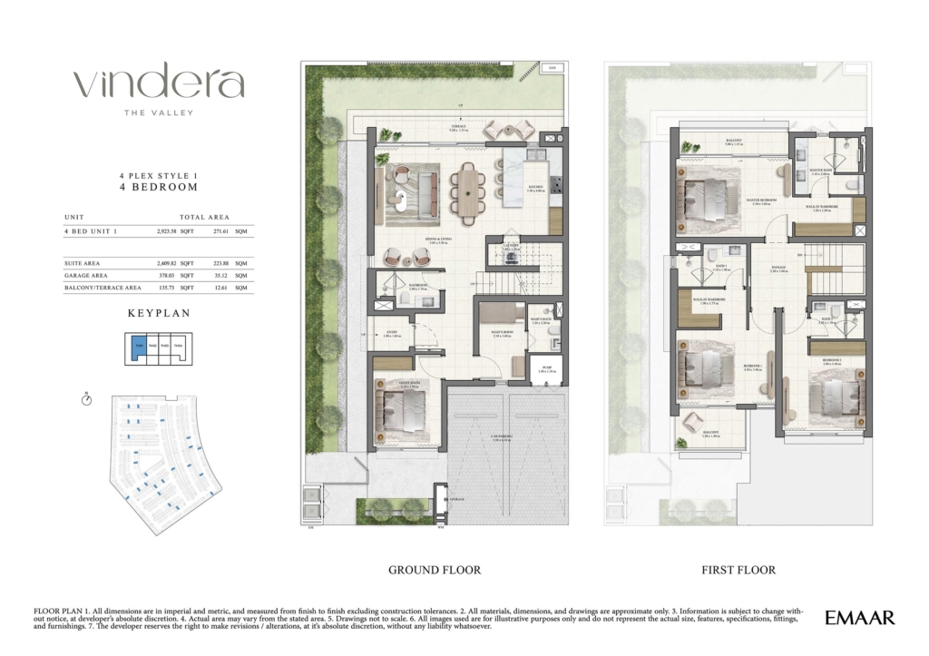 Vindera at The Valley — 4BR Townhouse floor plan