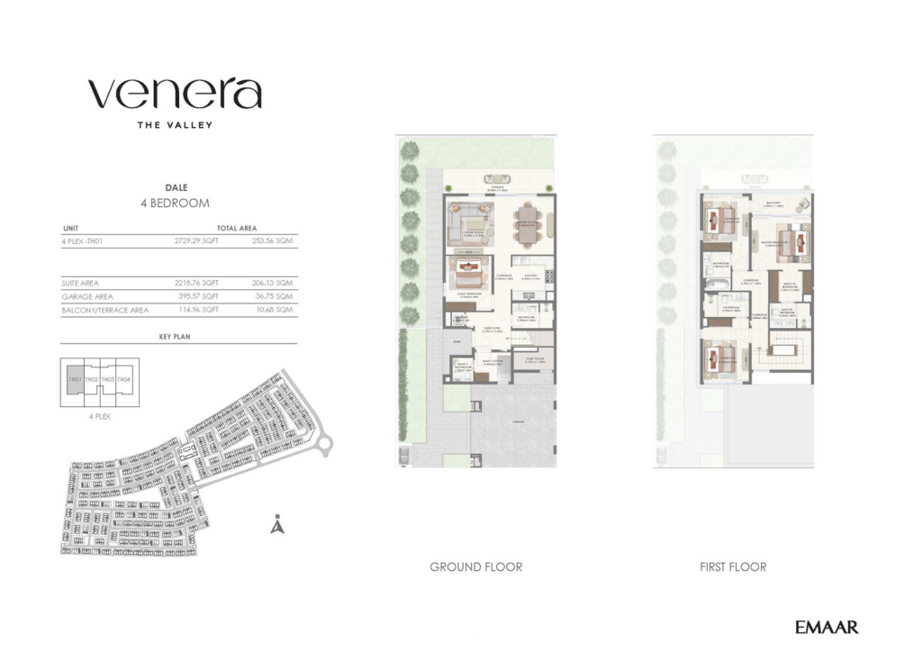 Venera at The Valley Phase 2 — 4BR Townhouse floor plan