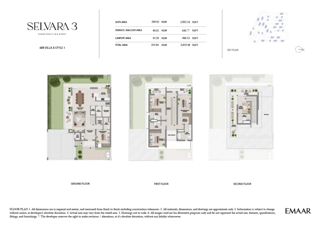 Selvara 3 at Grand Polo Club & Resort — 4BR Villa floor plan