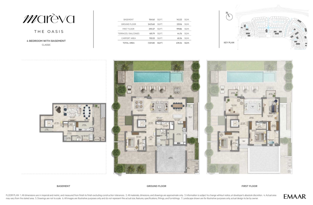 Marèva at The Oasis — 4BR Villa floor plan