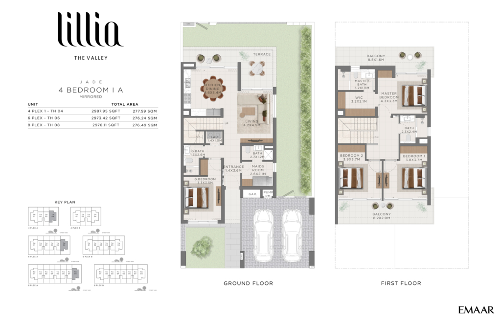 Lillia at The Valley — 4BR Townhouse floor plan